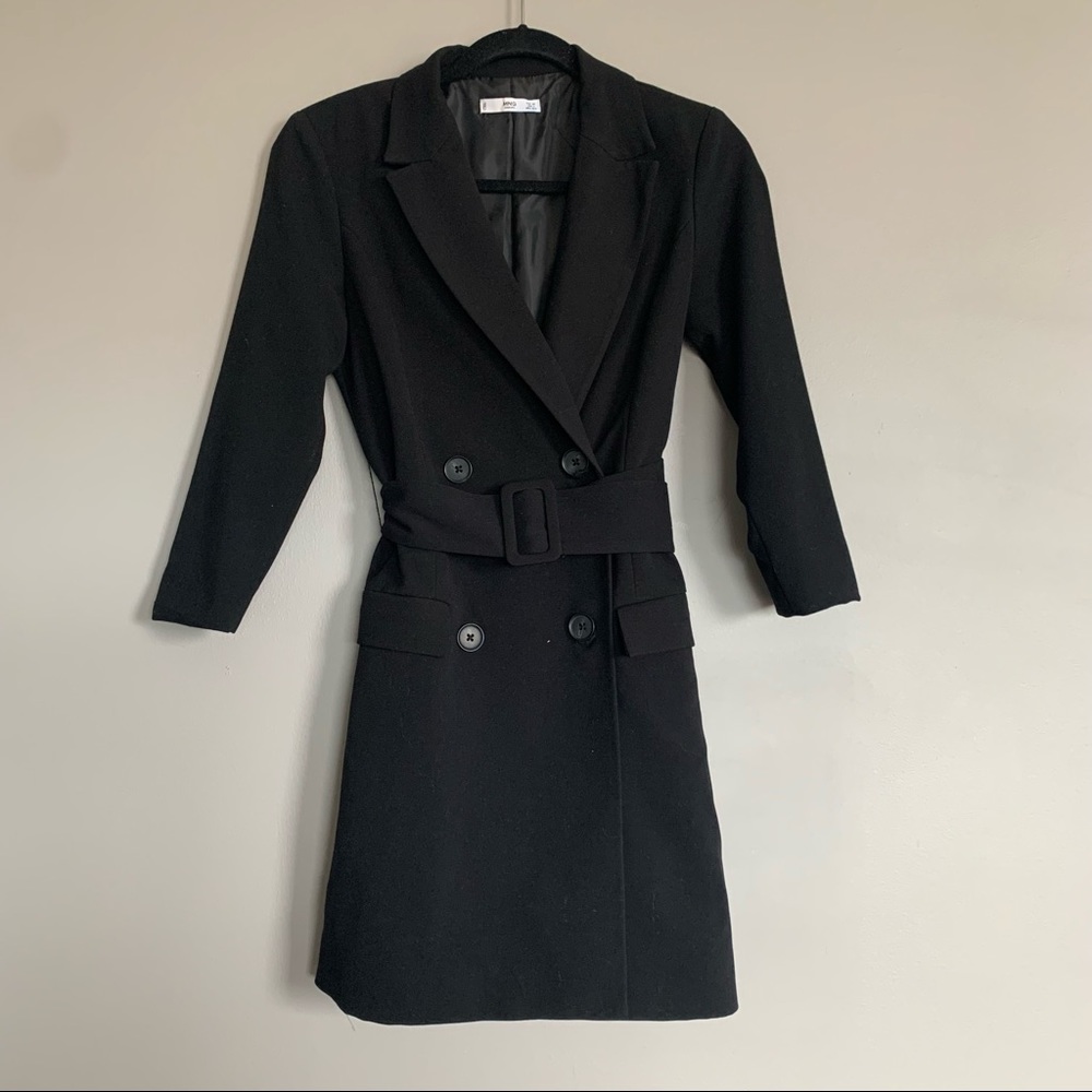 MANGO Black Blazer dress with Belt